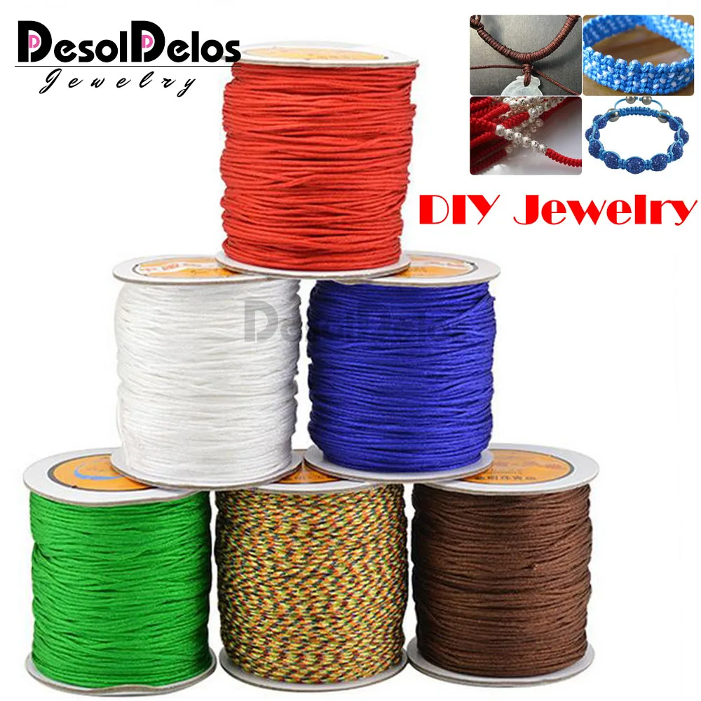 

1.5mm Cotton Cord Nylon Thread Cord Chinese Knot Plastic String DIY Rope Bead Shamballa Bracelet Necklace Jewelry Making 140M