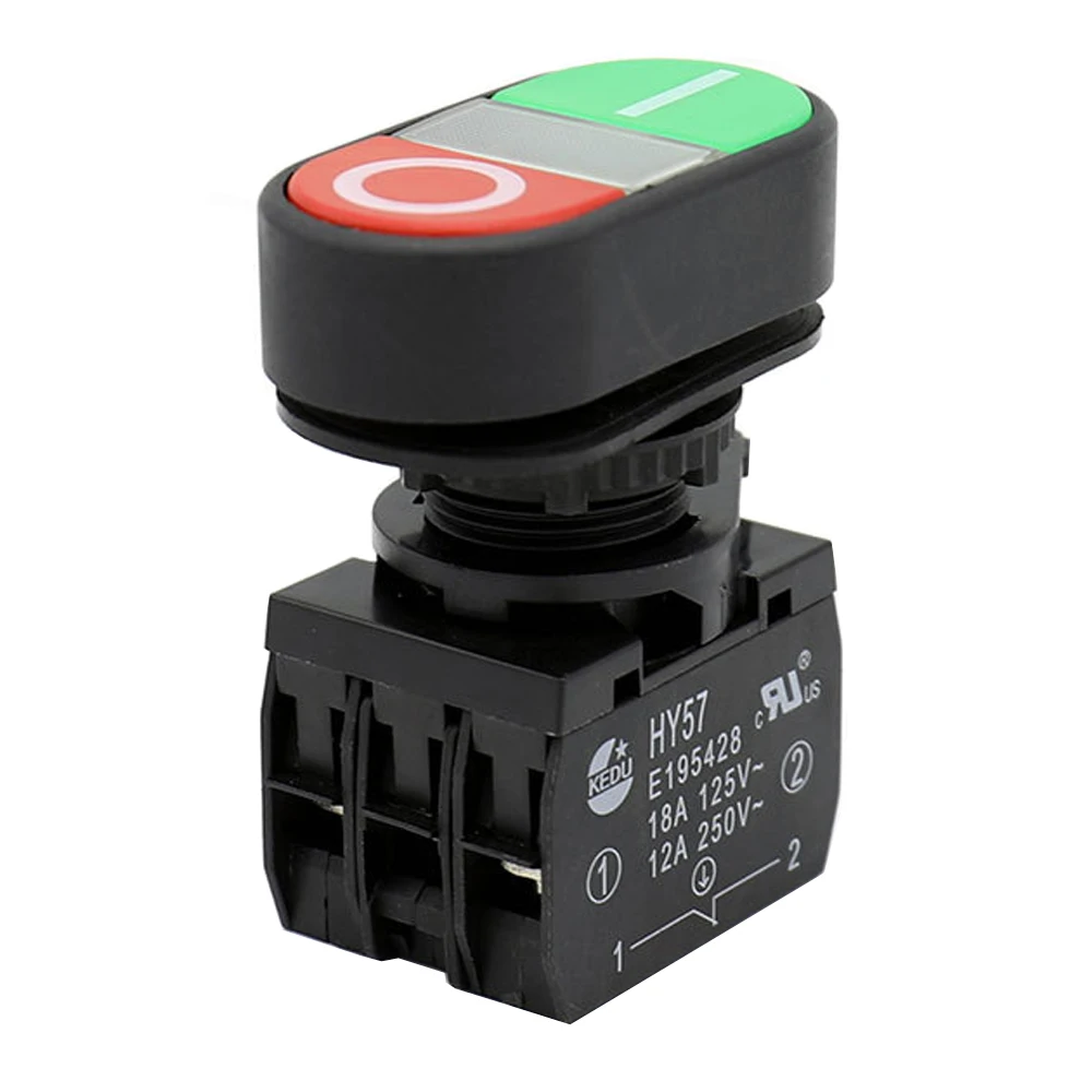 

Industrial Electrical Pushbutton Push Button Switches with Power Off Function, 250V/12A, 125V/18A, HY57