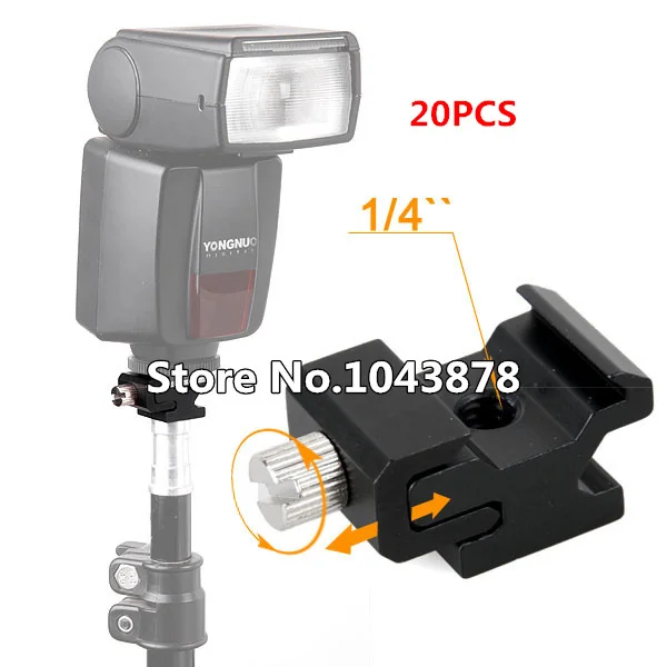 

20pcs Brand NEW Camera Hot Shoe Flash Stand Adapter With 1/4"-20 Tripod Screw