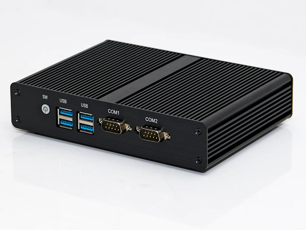 Новейшая акция с 2 * COM безвентиляторный мини-ПК Поддержка windows HDMI VGA dual LAN 8 г Barebone мини-ПК Intel i3 4030U мини-ПК