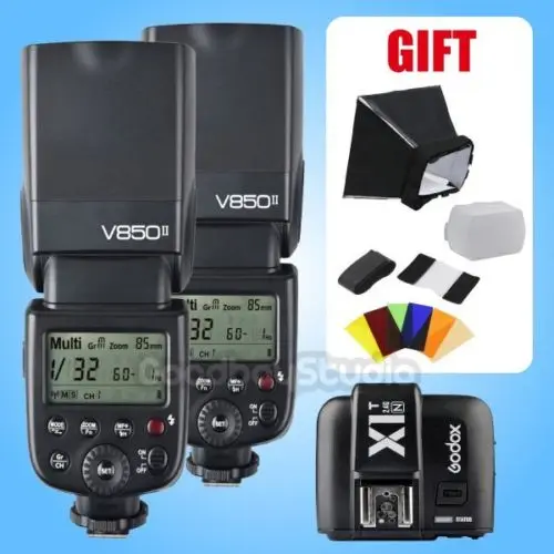 

2PCS Godox VING V850II 2.4G Li-ion Speedlite Flash + X1T-N Transmitter for Nikon [FREE GIFT]