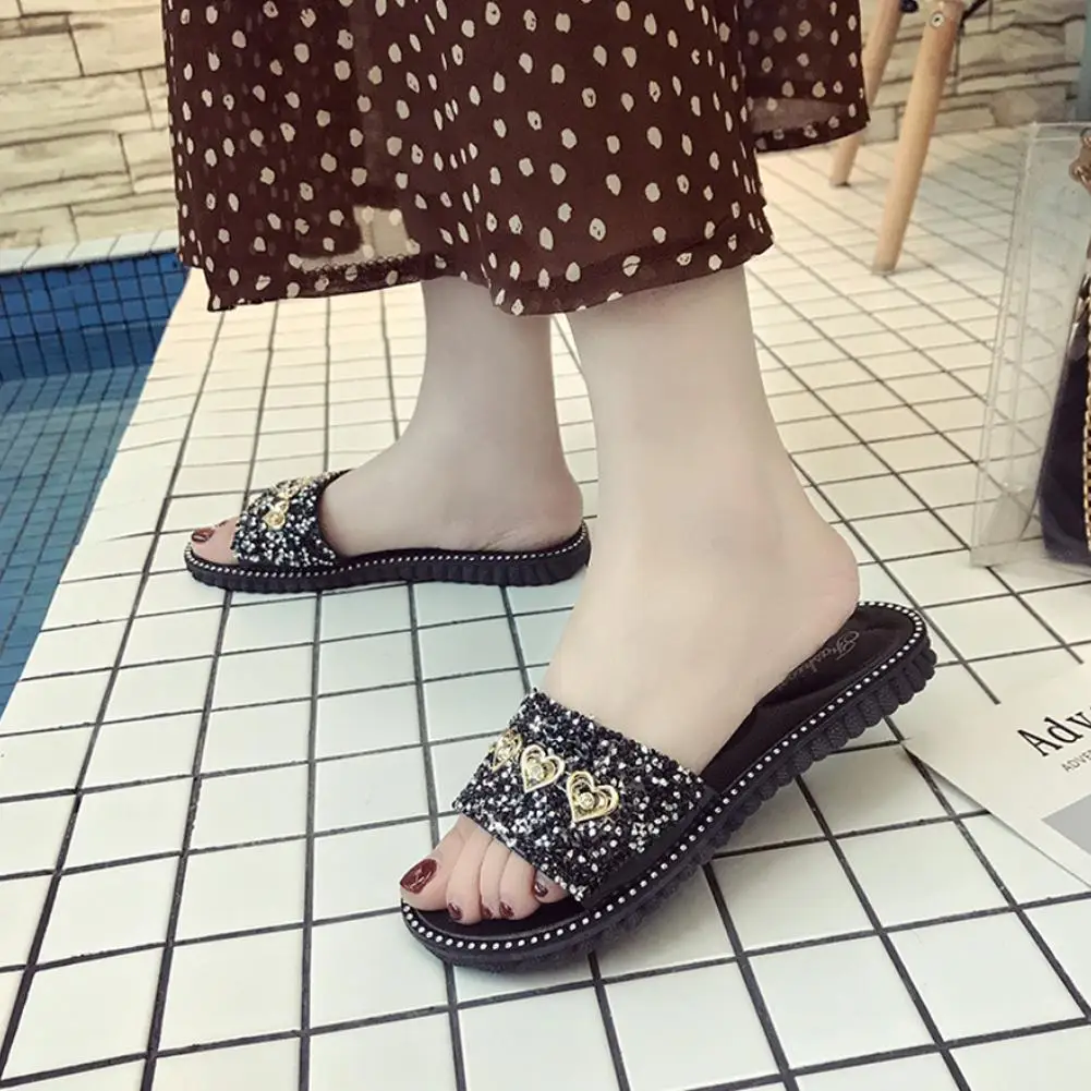 

New Women Sandals Flip Flops Summer Style Shoes Wedges Sandals Fashion Rivet Crystal Platform Female