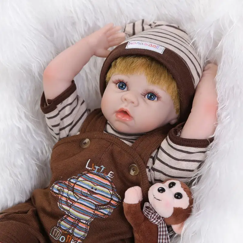

55cm Boneca kit reborn vinyl lifelike silicone Reborn baby dolls for sale