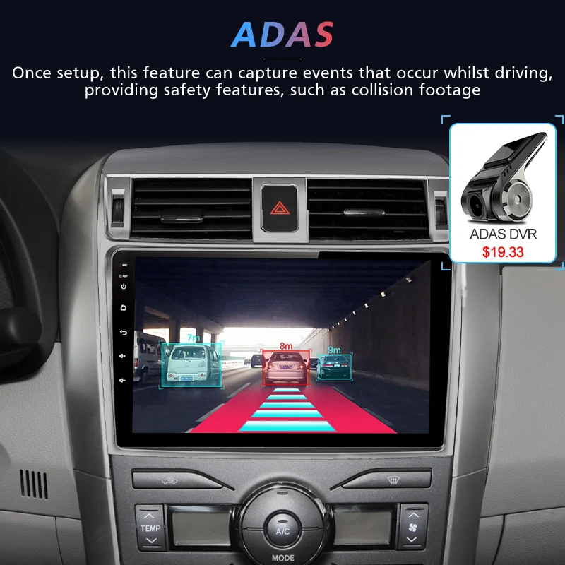 Cheap Junsun V1 2G+32G Android 9.0 For Toyota Corolla E140/150 2008 2009-2013 Car Radio Multimedia Video Player Navigation GPS 2din 3