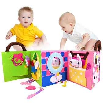 

Baby Cognitive Puzzle Soft Book Infant Early Development Cloth Book Learning Education Unfolding Activity Animal Kids Quiet Book