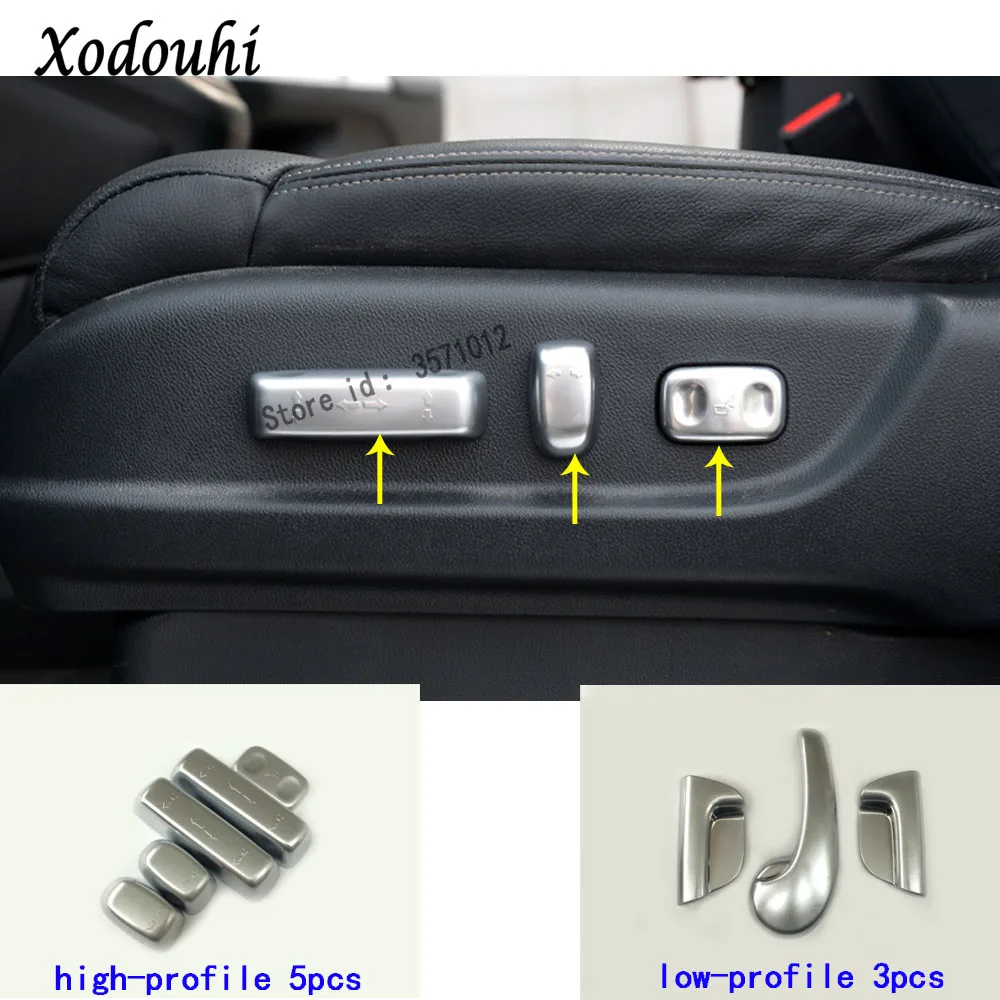 

For Honda CRV CR-V 2012 2013 2014 2015 2016 Car body styling Stick detector ABS chrome seat adjustment knob button switch trim