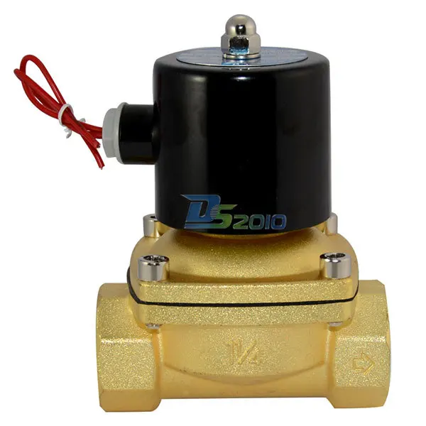 

2 way Solenoid Valve NPT1.25" AC 220V Direct Air WOG normal closed Brass Electric