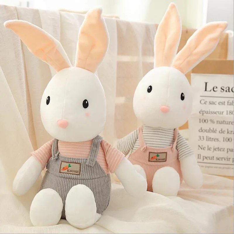 

New Style Rabbit Wearing Clothe Plush Toy Short Plush Doll Rabbit Best Gift For Children Girl