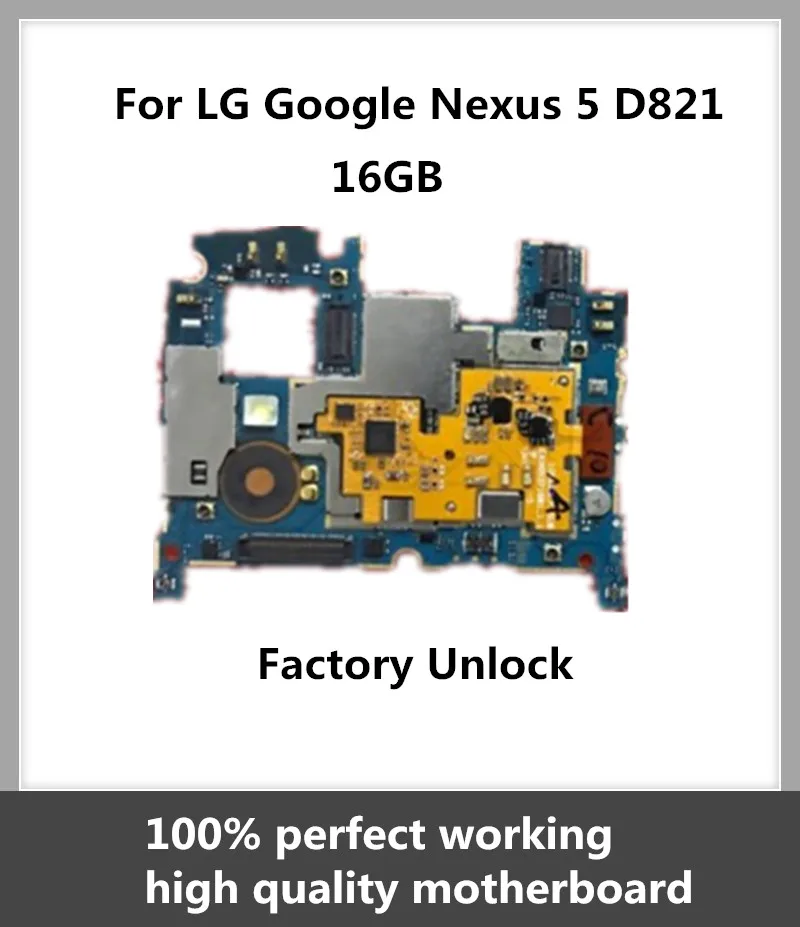 Заводская разблокировка материнская плата для LG Google Nexus 5 D821 16 Гб оригинальная логическая плата с ОС Android IMEI хорошая работа