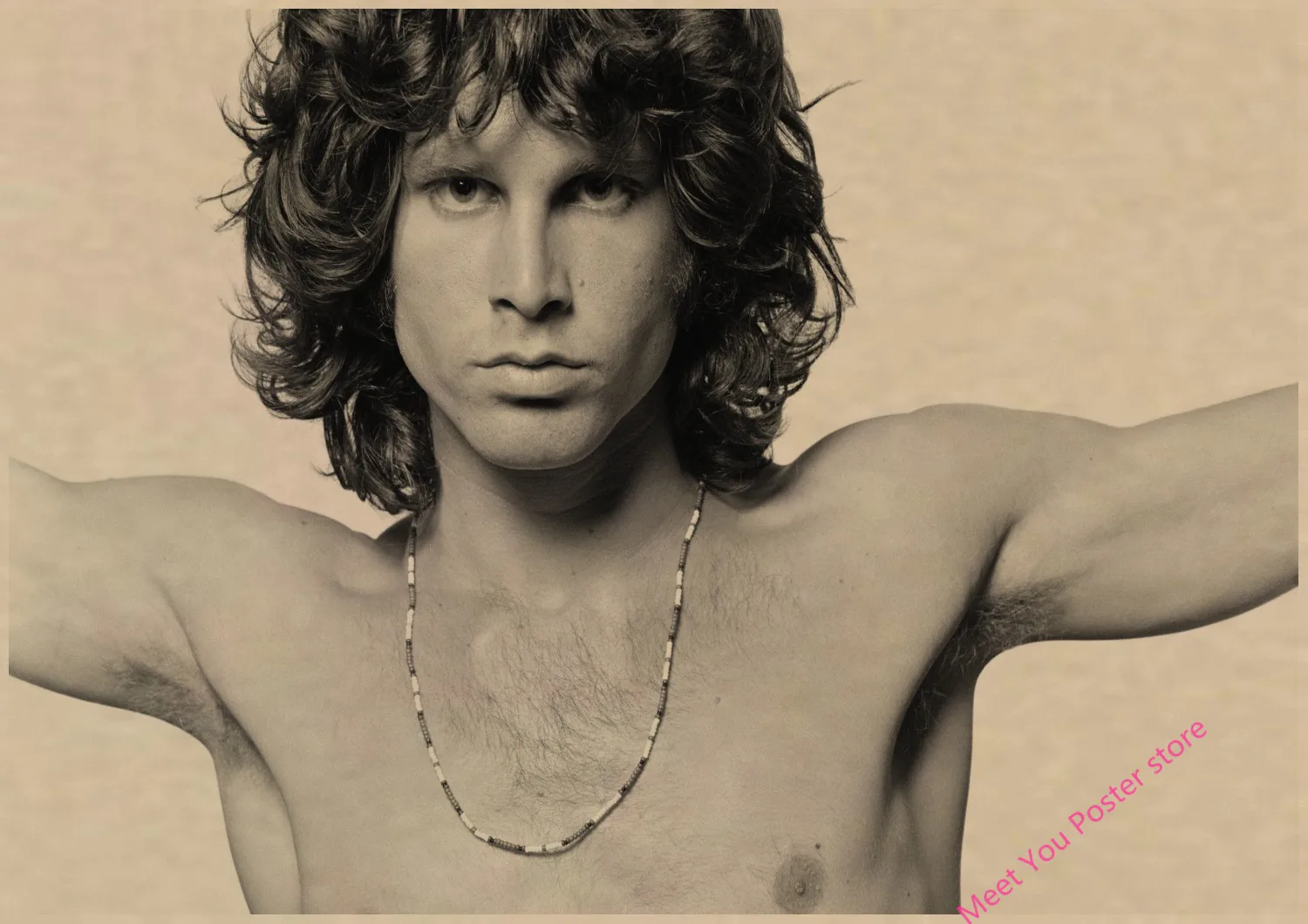 The Doors Jim Morrison Винтаж Ретро Рок-Группа Музыка Гитара матовая крафт-бумага плакат Настенная Наклейка домашний декор A1