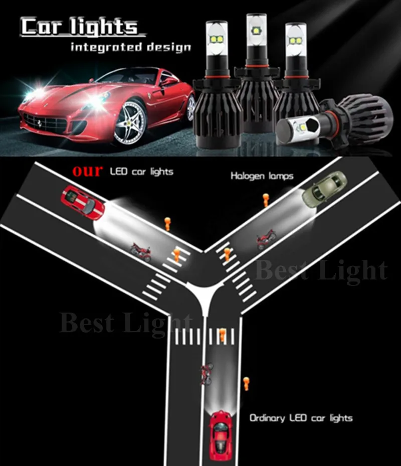 

2x Plug&Play  80W 8000LM  High Lumen Strong Bright  H8  H9  H11 For CREE Chips LED Bulb Headlight Fog Light Conversion Kit 6000K