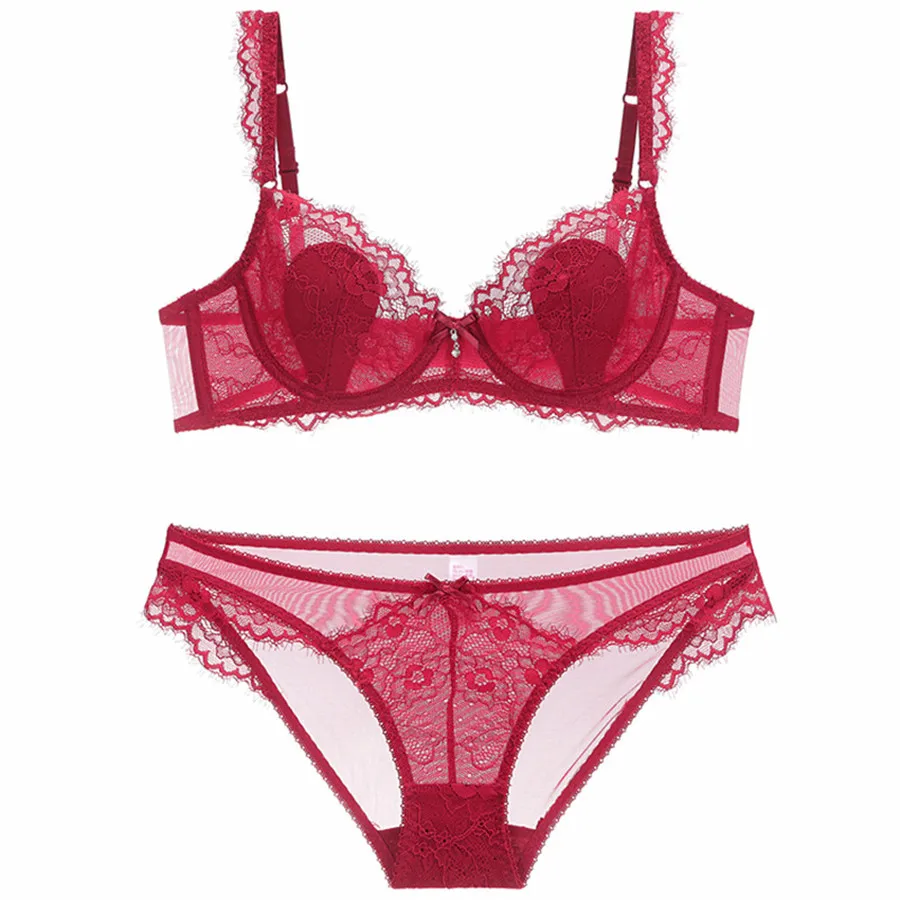 Новое нижнее белье, прозрачный бюстгальтер, дышащее, летнее, комфортное, нижнее белье, анти-bump, Европа и Америка, кружевной, сексуальный бюстгальтер, набор