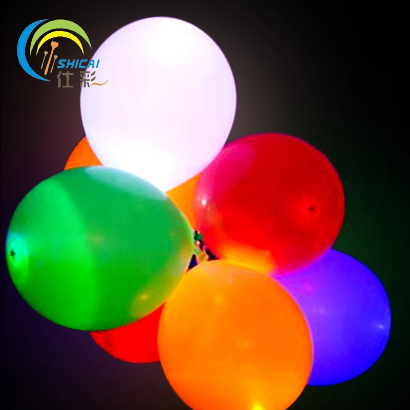 

5pcs Birthday LED Flashing Luminous Glowing Balloon Thickening Colorful Ball Christmas Wedding Party Decoration Light Toy