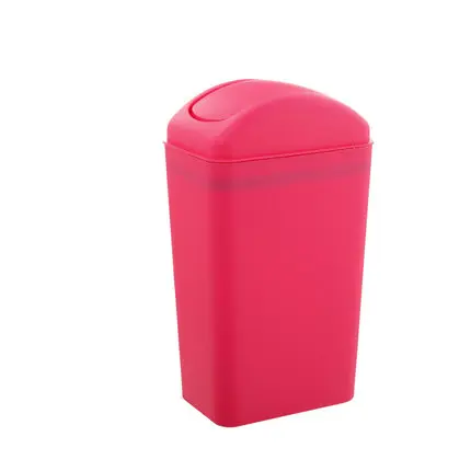Европейский стиль рулонная крышка типа мусорная корзина Бытовая Кухня Ванная комната мусорные баки - Цвет: Красный