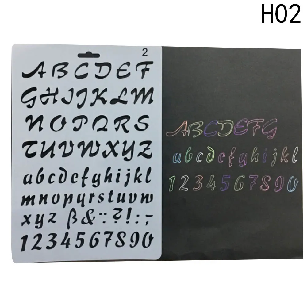 Us 0 63 8 Off 1 Pcs Soft Plastic Reusable Template Stencil Spray Paint Mold Wall Furniture Decor Sbooking Al Drawing In Rulers From
