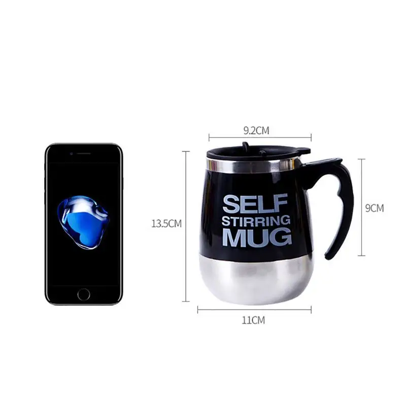 LemonBest 450ML Automatic Mixing Mug Coffee Milk Juice Self Stirring Mug Stainless Steel Electric Lazy Smart Cup Travel Mugs