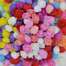 50/100 шт 3,5 см PE поролоновые головки роз Искусственные цветы для скрапбукинга для дома и сада фоамиран для самостоятельного изготовления Flowes Искусственные венки Свадьба Декор