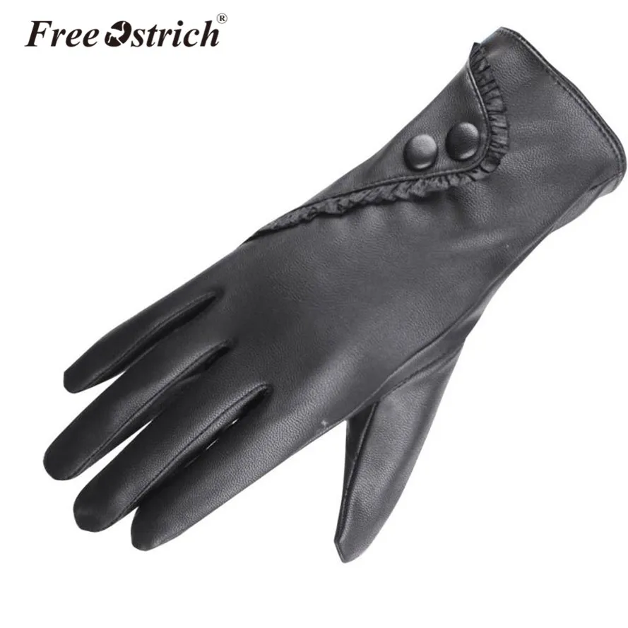 

Free Ostrich 2019 New Fashion Men Winter Warm Soft Leather Touching Screen Texting Driving Gloves Mittens Men Winter A3130