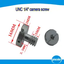10pcs 1/4 inch Camera Screw flat head camera Hexagonal slotted round screw for DSLR Camera / Tripod / quick release Plate