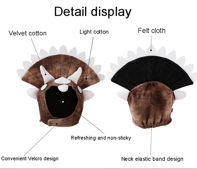 Трицератопс динозавр дизайн собака кепки шляпа для животных с бульдогом Косплей шляпа щенок забавные головные уборы аксессуары товары для собак