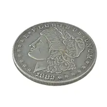 1 шт., стальной Морган доллар(3,8 см диаметр), магические трюки, реквизит для крупным планом, аксессуары, иллюзия, появляющаяся/исчезающая монета