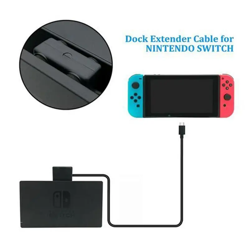 

NS Accessories Dock and Charger Extender Cable for Nintendo Switch, Support 10 Gbps Data Transfer Rate - 3.28 feet