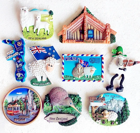 

New Zealand Kiwi Bird Sheep Auckland Indigenous Maor 3D Fridge Magnet Travel Souvenirs Refrigerator Magnetic Stickers