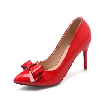 

The new 2017 sexy with pointed high heel shoes super small size 30-48 red bride shoes 1219