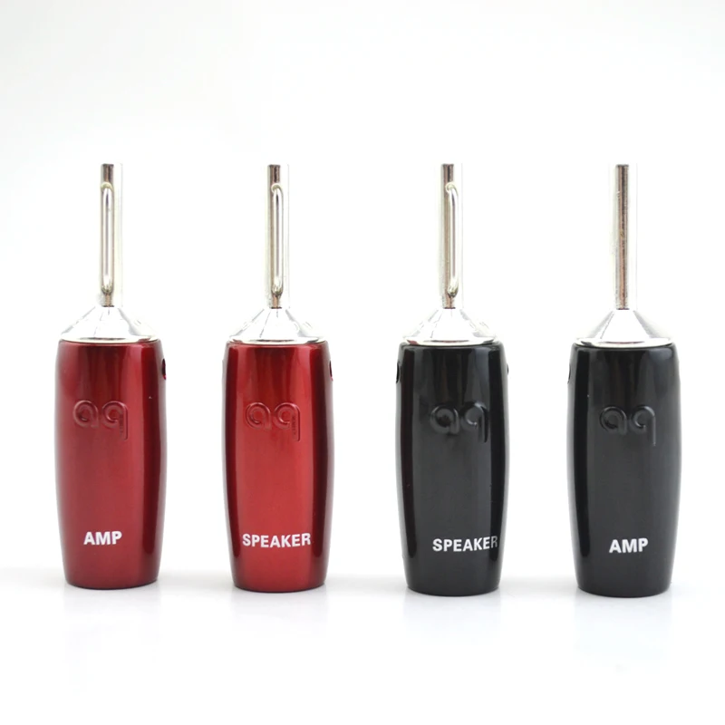 4 шт. банановые разъемы из чистой меди и серебра серия AQ 500|silver banana plugs|banana plug copperplug