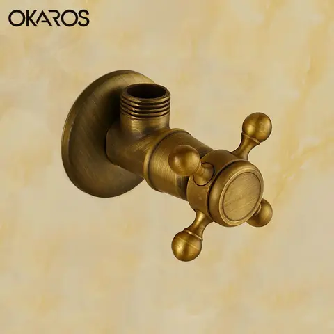 Triangular para Pia de Banheiro Aquecedor de Água da Bacia Válvulas de Enchimento Okaros Banho Ângulo Parar Válvula Antigo Preto 1 – 2