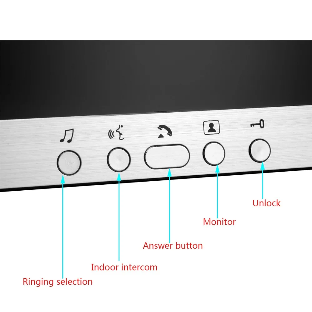 Intendvision 7 ''работающий на линии внутренней связи инфракрасный Камера водостойкая дверная телефонная система Поддержка разблокировка