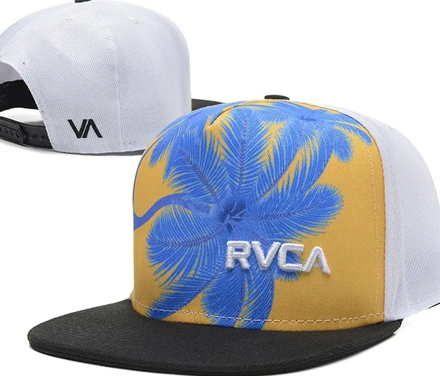 New RVCA Snapback hats caps Black Red 