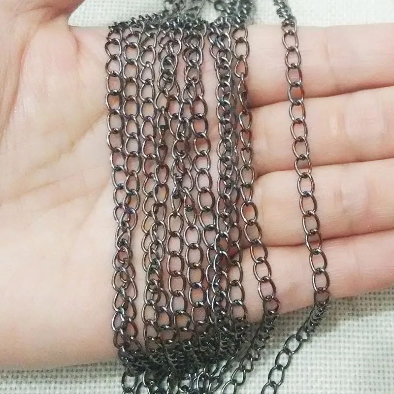 gunblack Cable chains metal chain extented extensions tails making