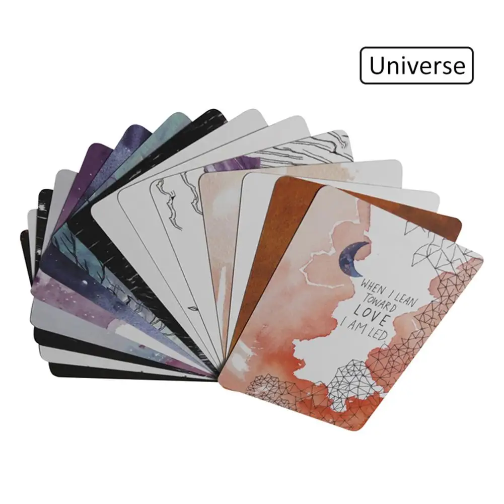 4 стиля английские карты красоты Oracle карты загадочные Фортуны карты Таро игра энергия мудрости Вселенная богиня для гадания карта Fate - Цвет: universe
