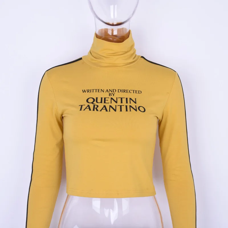 quentin tarantino yellow crop top