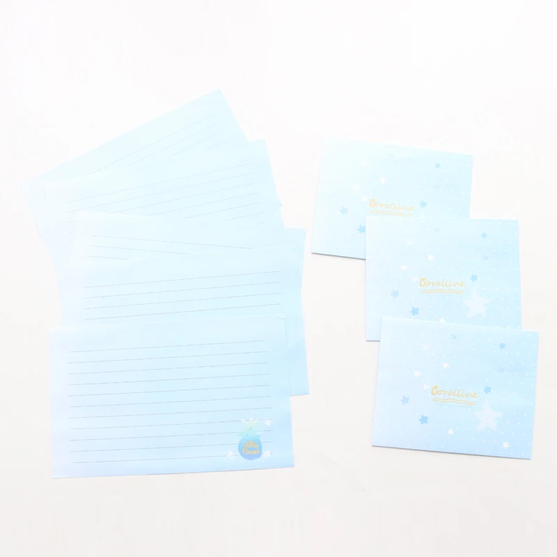 Domikee новые милые школьные конверты и блокноты для букв набор канцелярских принадлежностей, прекрасный подарок поздравительная бумага и конверт А5 - Цвет: Белый
