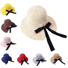 Шапки сезон: весна–лето модные солнечные очки для улицы шляпа Для женщин ручной работы Складная задняя Разделение ремень в рыбацком стиле соломенная шляпа H14