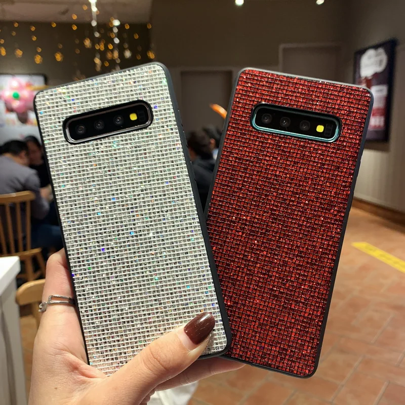 Роскошный Блестящий Футляр для samsung Galaxy S10 Plus S10 S10E блестящий чехол
