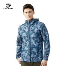 Tectop мужская куртка водостойкий ветрозащитный пеший Туризм Кемпинг спортивный камуфляж Один Слои весенняя куртка для мужчин