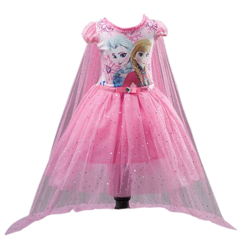 Рождество Анна платье Эльзы для Обувь для девочек детское платье принцессы Детский праздничный костюм vestidos Косплэй Свадебные ткань для маленьких девочек Vestidos - Цвет: Фиолетовый