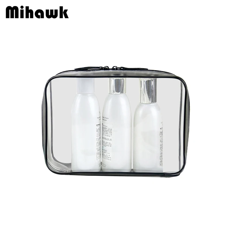 

Mihawk 3Pcs PVC Transparent Cosmetic Bags Women's Travel Necessary Make Up Pouch Wash Bags Organizer Beauty Accessories Supplies