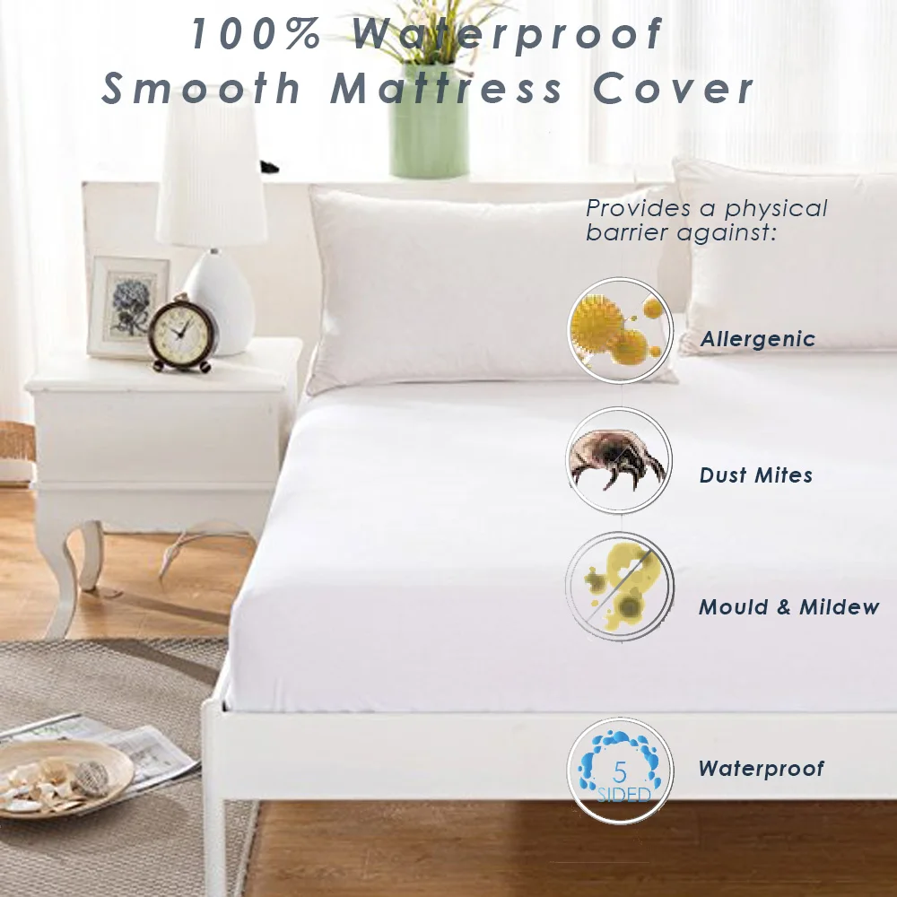Summitkids 200X200CM Waterproof Mattress Cover Noiseless Smooth
