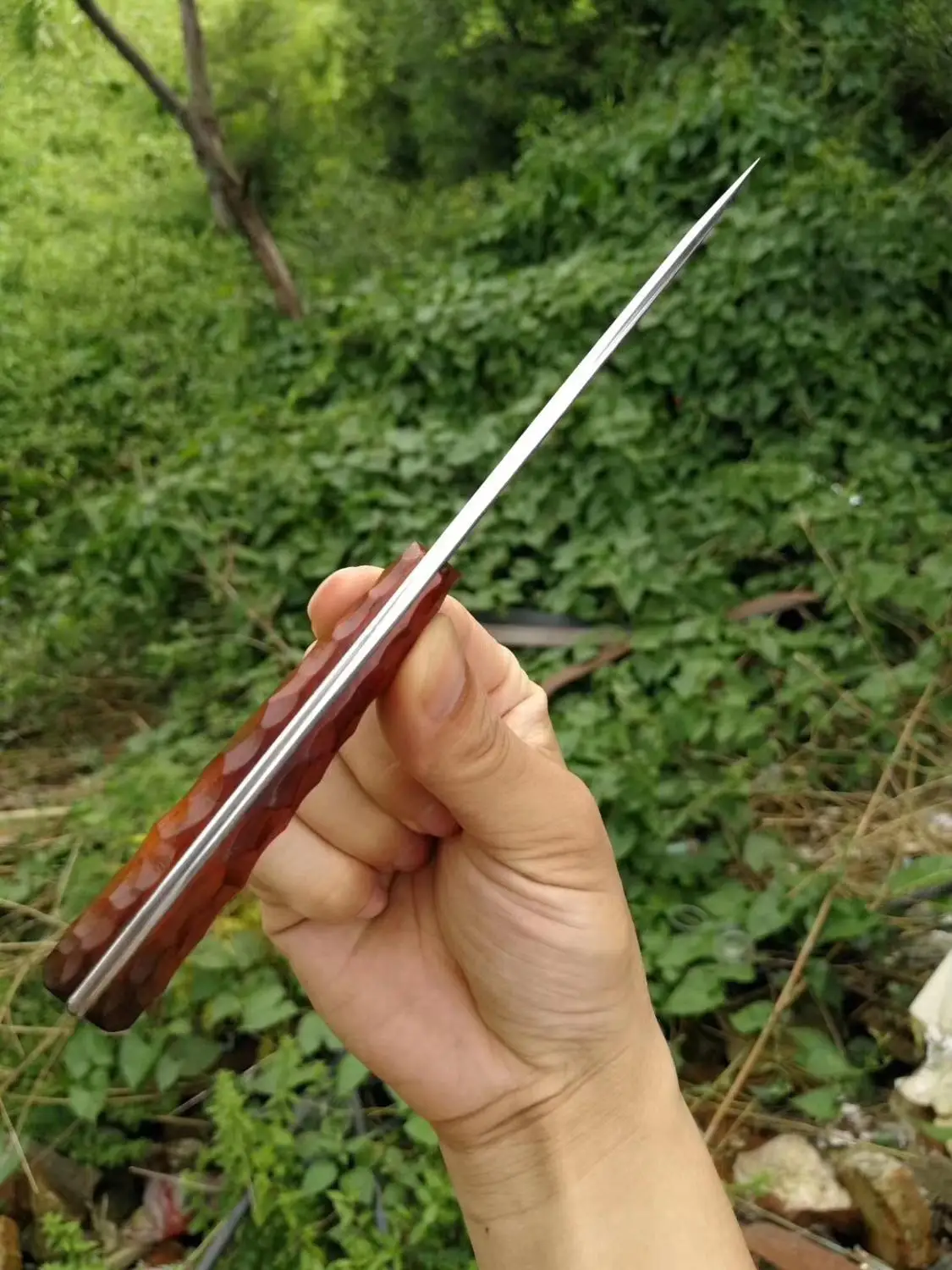 60 HRC дамасский клинок ручной работы охотничий нож с прямым лезвием розовой кости Бирюзовая ручка с оболочкой из воловьей кожи