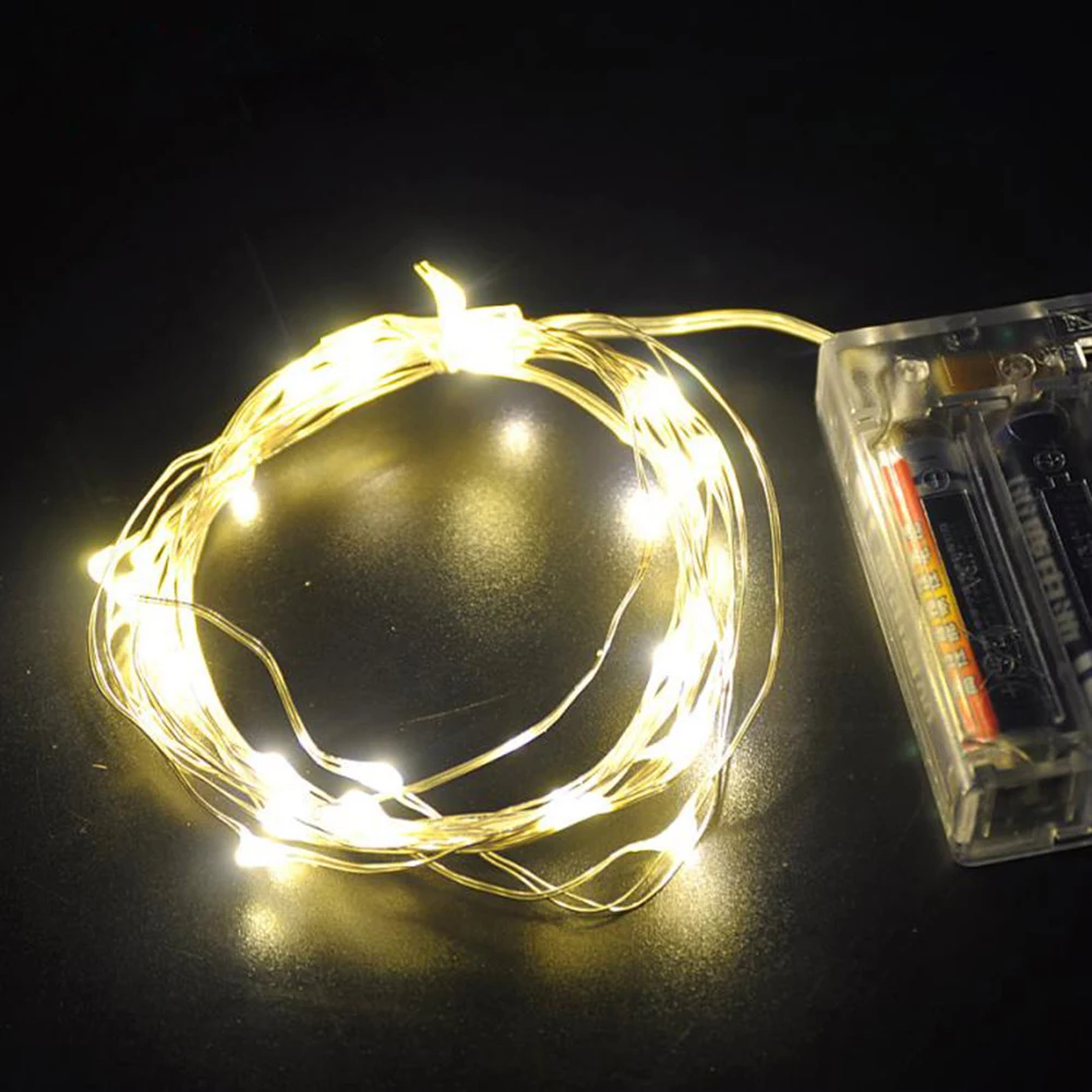 2 м 3 5 10 LED AA на батарейках светодиодные гирлянды для рождественской вечерние