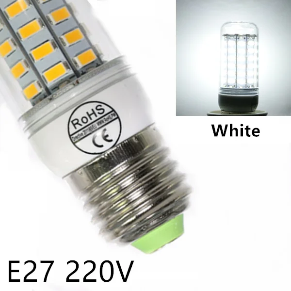 E27 светодиодный светильник 5730 SMD 220V E14 светодиодный лампы кукурузы 24 36 48 56 69 72 светодиодный s люстры лампы в форме свечи светодиодный светильник Lampada Bombillas ампулы - Испускаемый цвет: changeable