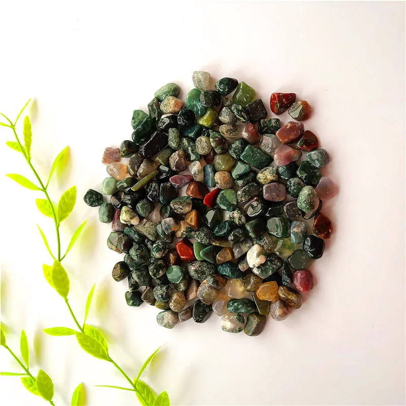 

Natural Polished green Aquatic Plants Agate Crystal Madagascar natural stones 50g