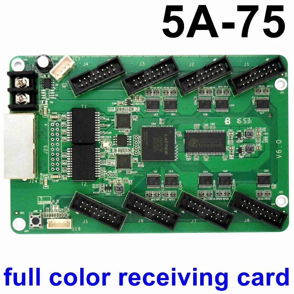 

5A-75 full color RGB led controller card with the included HUB75 interface high refresh rate LED control card drive system
