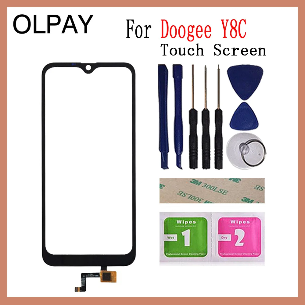 OLPAY 6,1 '' Новинка Для Doogee Y8 сенсорный экран дигитайзер для Doogee Y8C Сенсорная панель Сенсорный экран сенсор Переднее стекло инструменты