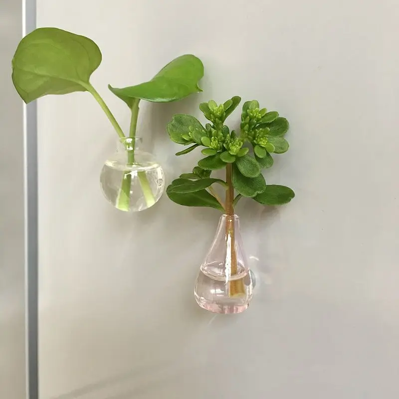 

Mini Ceramics Vase Fridge Magnet DIY Porcelain Vase Refrigerator Magnet Message Sticker
