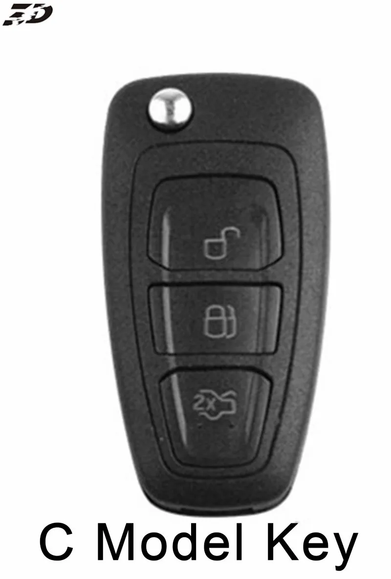 Углеродное волокно автомобильный Стайлинг ключ дистанционный ключ брелок чехол Брелок для Ford Fiesta Focus 3 4 MK3 MK4 Mondeo Ecosport, Kuga Focus ST